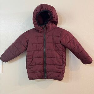 The Children's Place Maroon Quilted Jacket